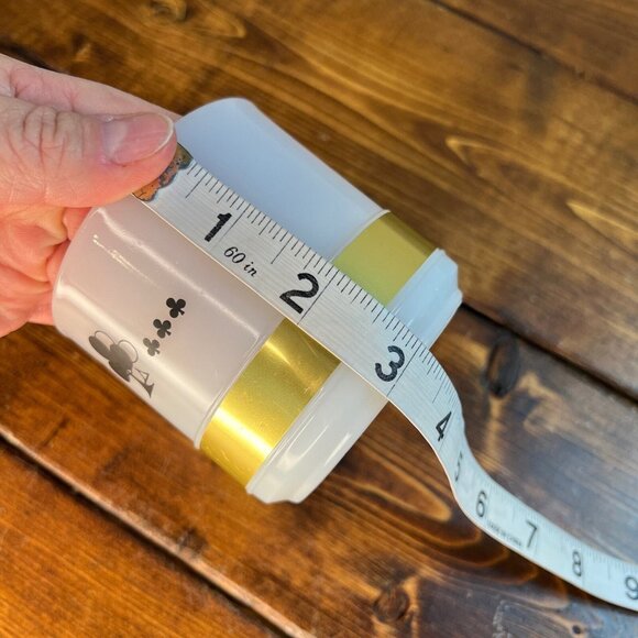 Siesta Ware Clubs Playing Card Coffee Cup Mug Wooden Handle milk glass - Picture 10 of 10